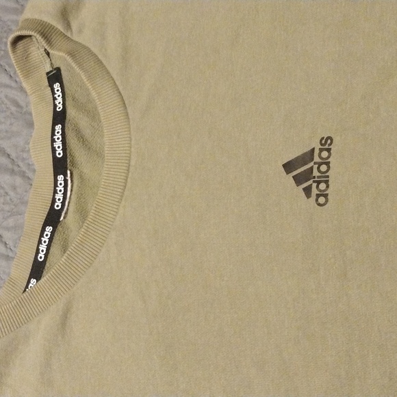 Adidas Men's Beige Crewneck Sweater - Picture 2 of 4